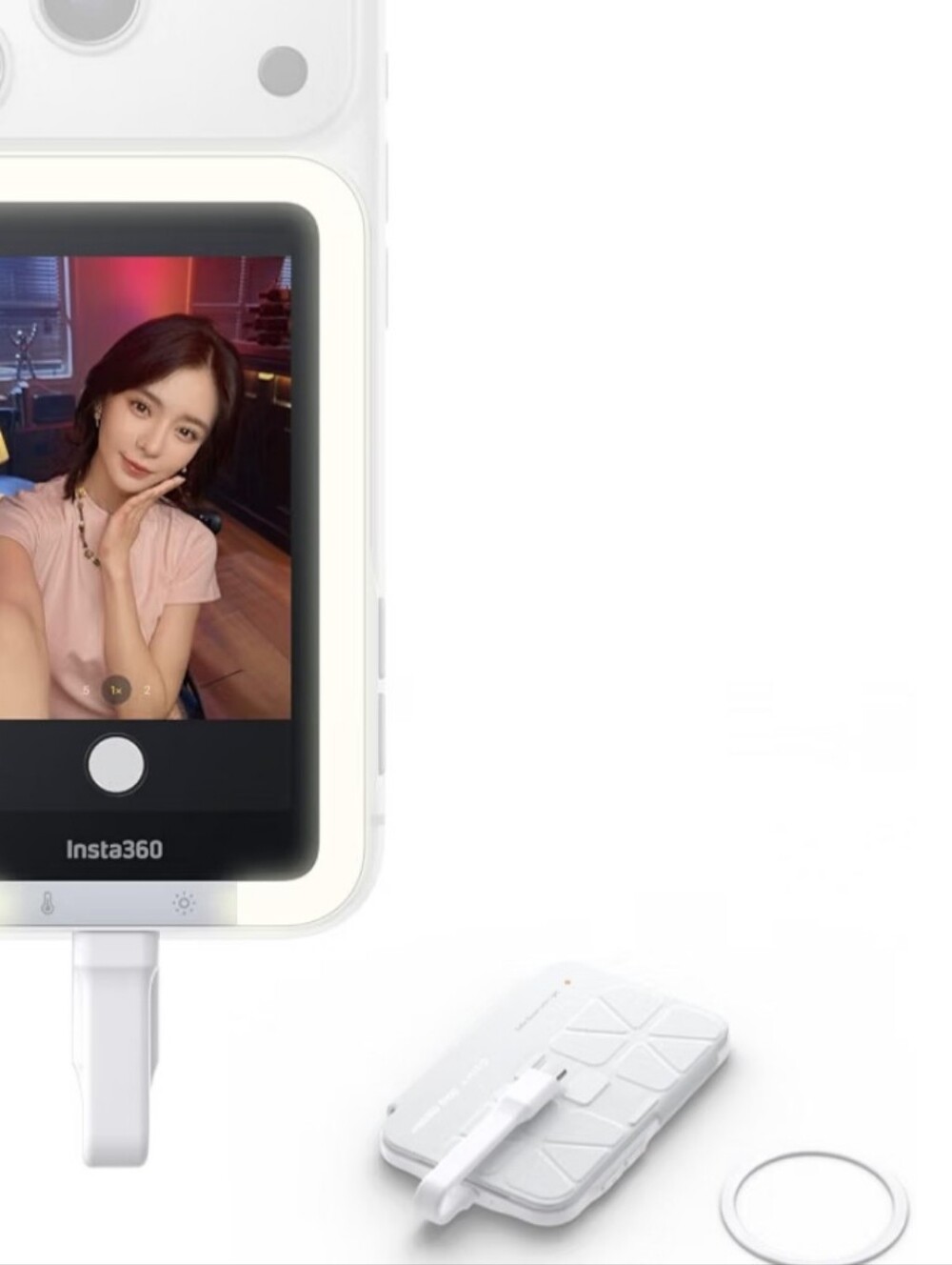 Snap Selfie Screen with Light - White (New)